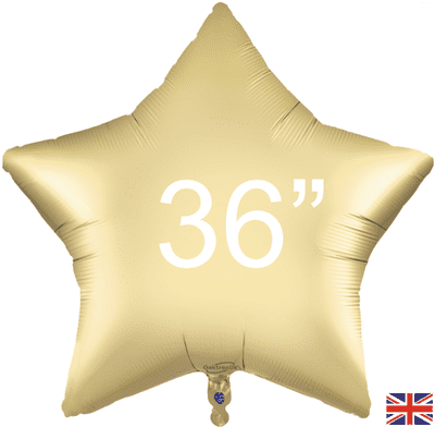 Gold Silk Star Foil Balloon (36