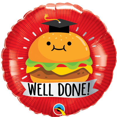 Grad Well Done Burger Foil Balloon (18