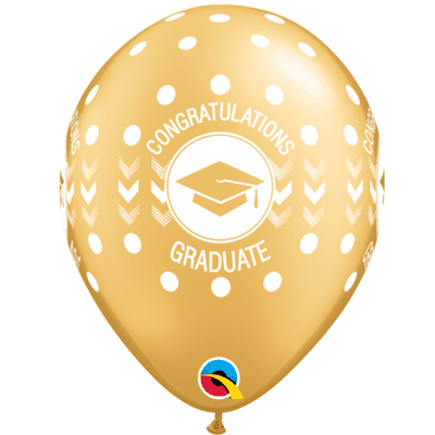 Graduate Dots (Gold) - 11 Inch Balloons 25pcs