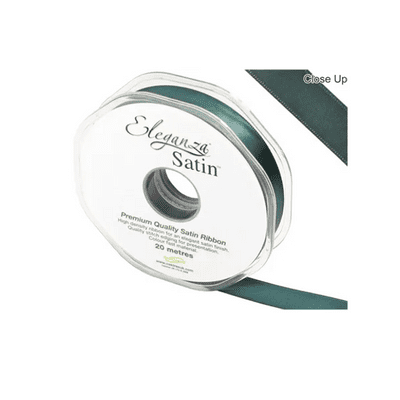 Green Double Faced Satin Ribbon 15mm x 20m (Eleganza) 1pc