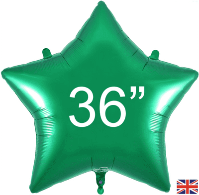 Green Star Foil Balloon (36