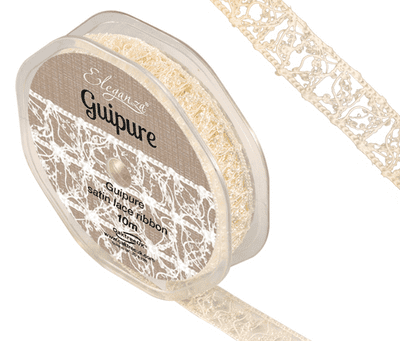 Guipure Lace Ribbon 15mm x 10m Ivory (Eleganza) 1pc