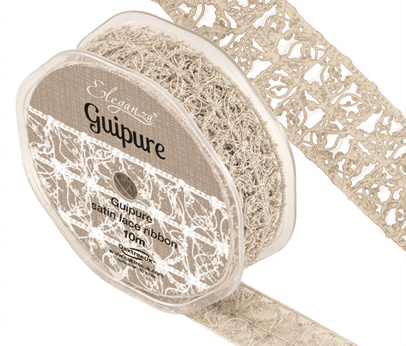 Vintage Guipure Lace Ribbon 25mm x 10m
