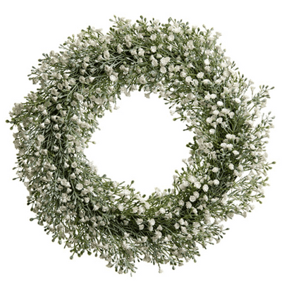 Gypsophila Wreath (White) 38cm (Eleganza) 1pc