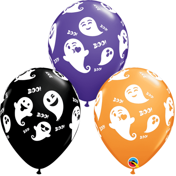 Halloween Latex Balloons | Emoticon Ghosts | Free Delivery