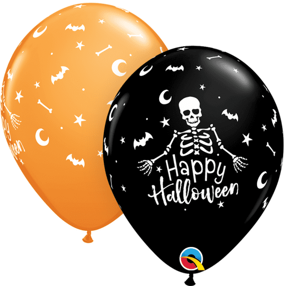 Halloween Latex Balloons | Happy Halloween Skeleton | Free Delivery