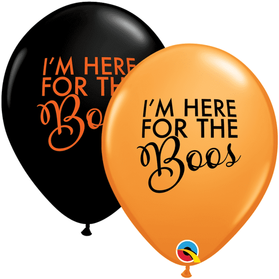 Halloween Latex Balloons | Here for the Boos | Free Delivery