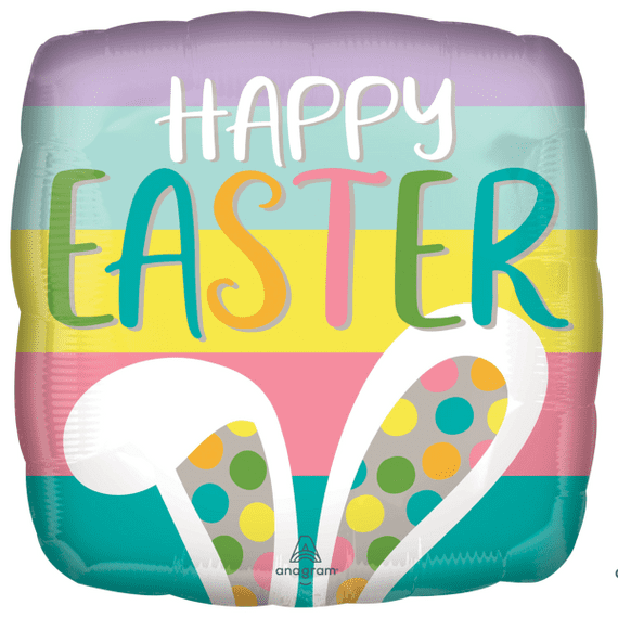 Easter Foil Balloons | Happy Easter Bunny Ears | Free Delivery