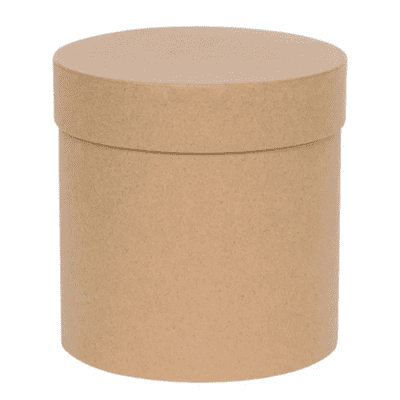 Hat Box (14cm Kraft Brown) 1pc