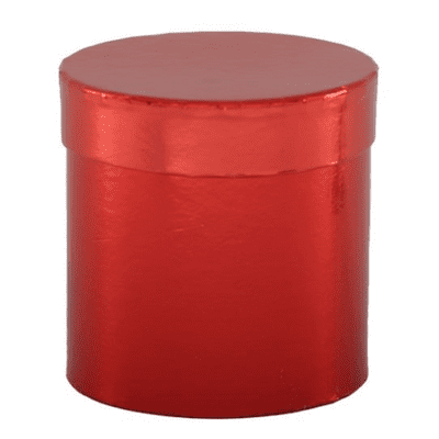 Hat Box (14cm Metallic Red) 1pc