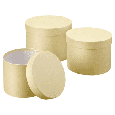 Hat Boxes (Cream) 3pc
