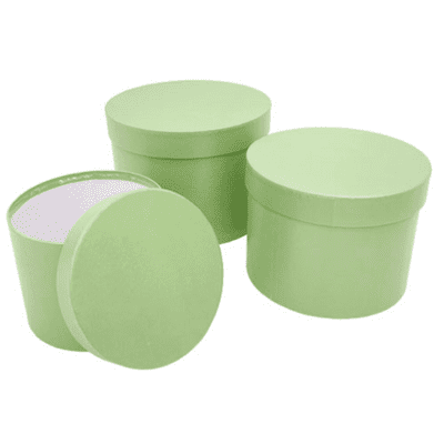 Hat Boxes (Green) 3pc