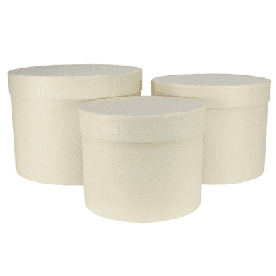 Hat Boxes (Ivory) 3pc