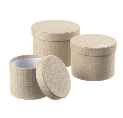 Hat Boxes (Natural Textured) 3pc