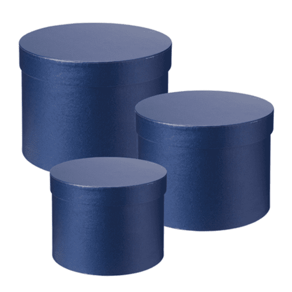 Navy Hat Boxes