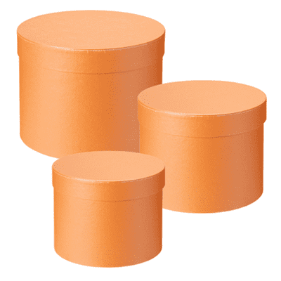 Hat Boxes (Orange) 3pc