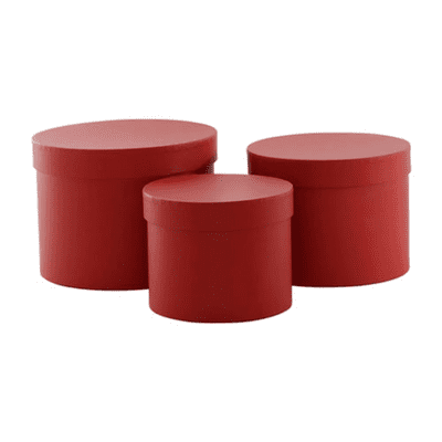 Hat Boxes (Red) 3pc