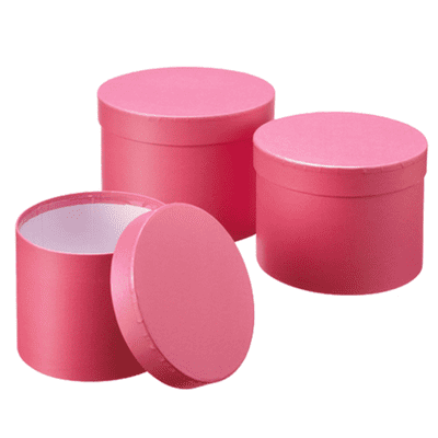 Hat Boxes (Strong Pink) 3pc