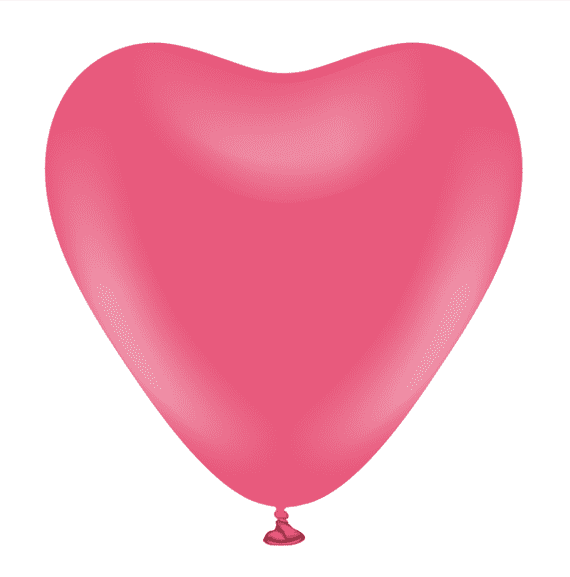 Retro Fuchsia 12 inch Heart Balloons - 12