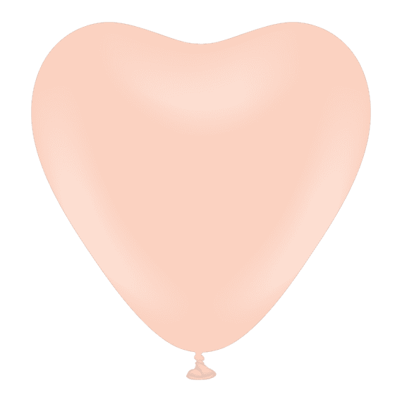 Macaron Salmon 12 inch Heart Balloons - 12