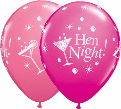 Hen Night Bubbly (Asst) - 11 Inch Balloons 25pcs