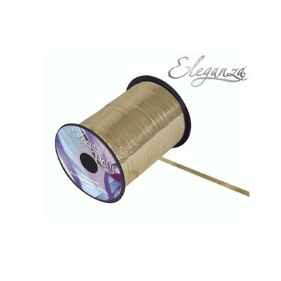 Holographic Gold Ribbon for Balloons (Eleganza 250 yards x 5mm) 1pc