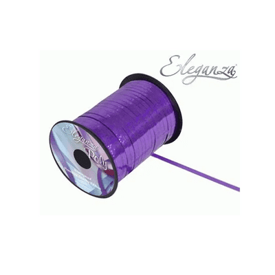 Holographic Purple Ribbon for Balloons (Eleganza 250 yards x 5mm) 1pc