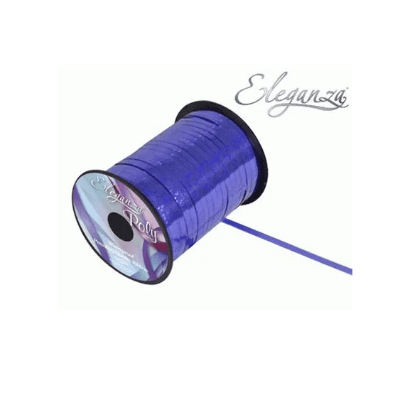 Eleganza Holographic Royal Blue Balloon Ribbon - 250 yard x 5mm curling ribbon for balloons.
