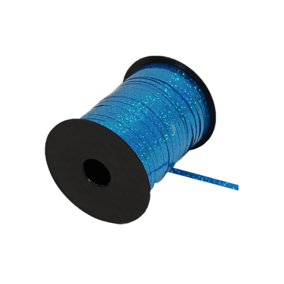 Holographic Turquoise Ribbon for Balloons (Eleganza 250 yards x 5mm) 1pc