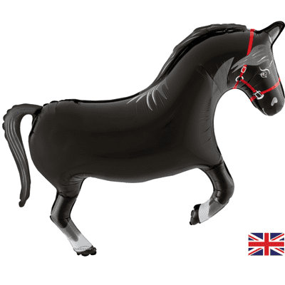 Horse Black Large Foil Balloon 1pc (Oaktree 35