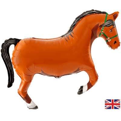 Horse Brown Large Foil Balloon 1pc (Oaktree 35