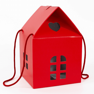 House Box (Red Linen) 1pc