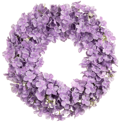Hydrangea Wreath (Purple) 40cm (Eleganza) 1pc