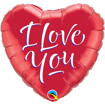 I Love You Script Foil Balloon (9