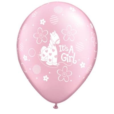 Its A Girl Pony - 11 Inch Balloons 25pcs