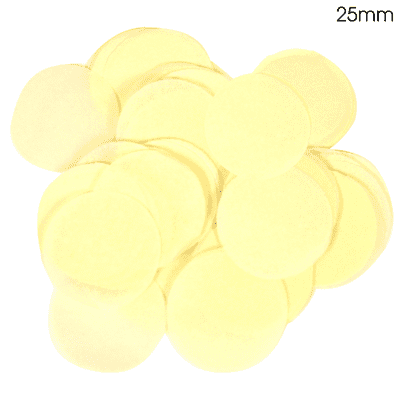 Ivory Tissue Paper Confetti | 25mm Round | 100g Bag