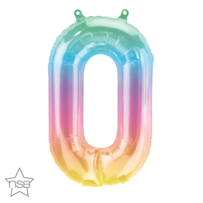 Jelli Number 0 Mini-Foil Balloon (16