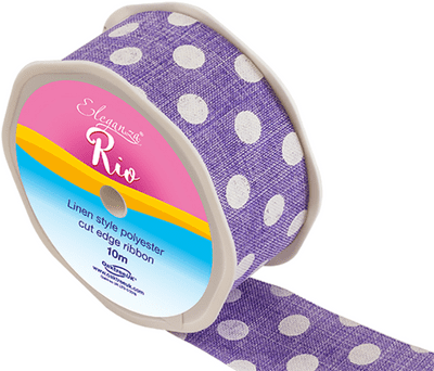 Lavender Rio Polka Dot Eleganza 38mm x 10m 1pc