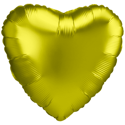 Lemon Satin Luxe Heart Foil Balloon (18