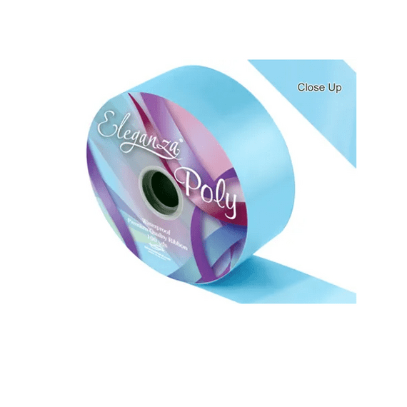 Light Blue Poly Ribbon 50mm x  91m | Free Delivery