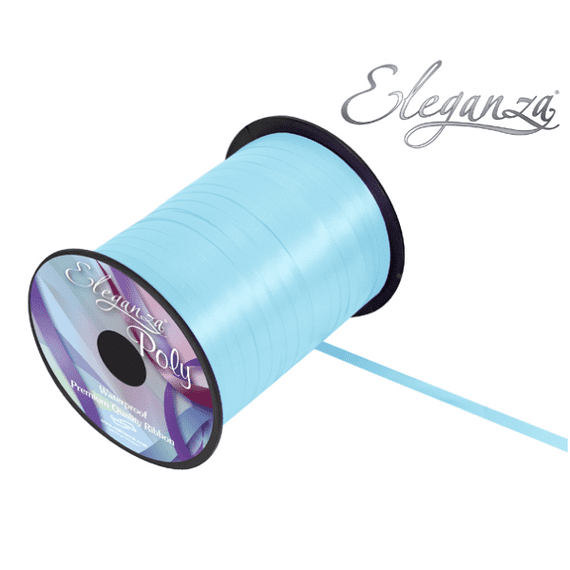 Eleganza Light Blue Balloon Ribbon - 500 yard x 5mm curling ribbon for balloons.