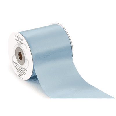 Light Blue Single Faced Sash Ribbon 100mm x  50m (Eleganza) 1pc