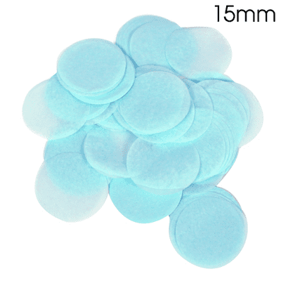 Light Blue Tissue Paper Confetti | 15mm Round | 14g Bag