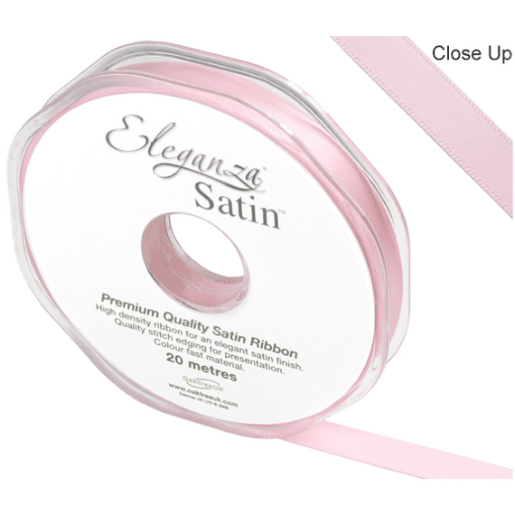 Light Pink Double Faced Satin Ribbon 10mm x 20m | Free Delivery