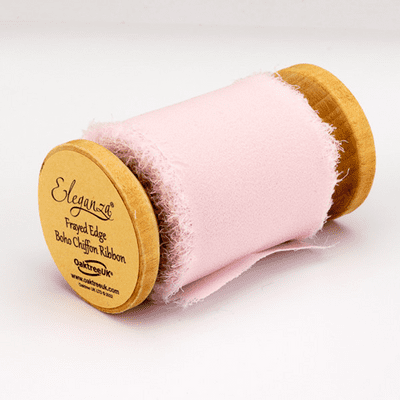 Light Pink Frayed Edge Chiffon Ribbon 50mm x 5m (Eleganza) 1pc