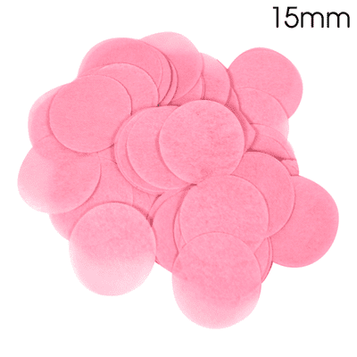 Light Pink Tissue Paper Confetti | 15mm Round | 14g Bag