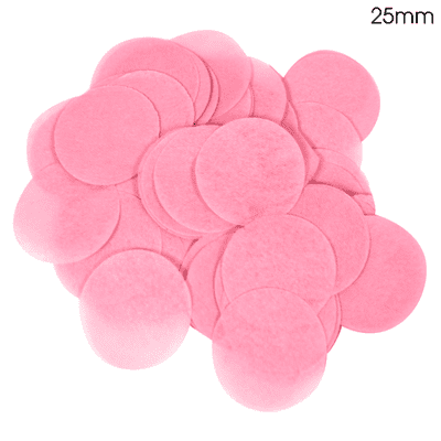 Light Pink Tissue Paper Confetti | 25mm Round | 100g Bag