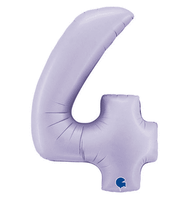 Lilac Number 4 Balloon - Foil Number Balloon 1pc (40