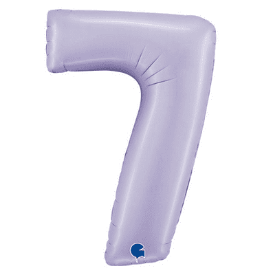 Lilac Number 7 Balloon - Foil Number Balloon 1pc (40