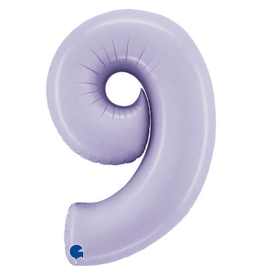 Lilac Number 9 Balloon - Foil Number Balloon 1pc (40